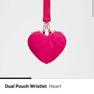 Vibrant Pink Clutch with Heart Shape and Gold Hardware